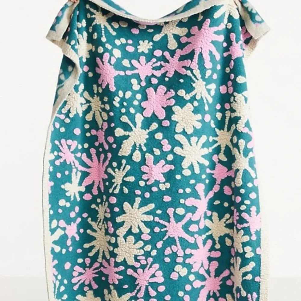 Anthropologie Story Wool Blended Throw Blanket